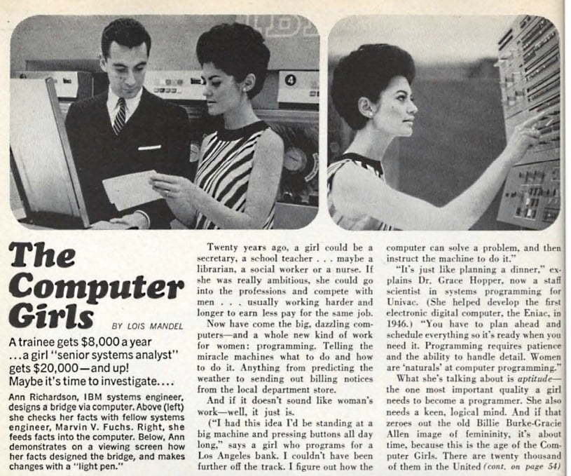 Women in IT, women in tech sector, computer girls