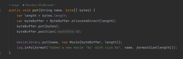 Java Non-Heap code example 1